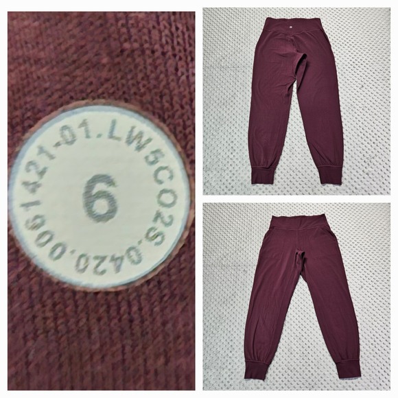Lululemon‎ Aligh jogger  Size 6 High-Rise nulu 27"  Cassis burgundy - Picture 1 of 9